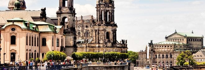 Singles in Dresden: Panoramabild Dresden von oben