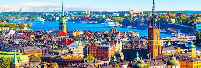 Singles in Stockholm: Panoramabild Stockholm von oben