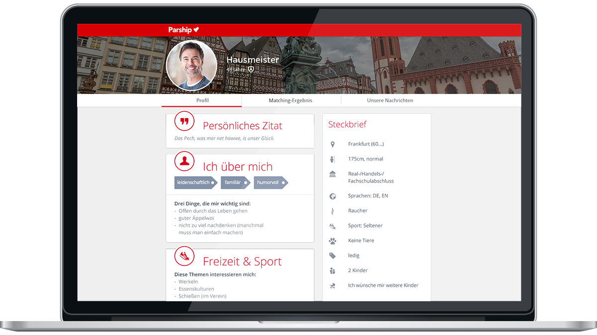 Single Profil echter Frankfurter