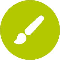Icon Pinsel kreativer Single